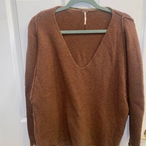 Brown free people sweater